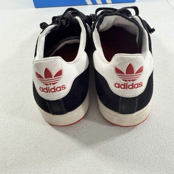 Vintage Adidas Campus II Black White Red Suede Leather Shoes 2005 Mens 10 451695 main image 11